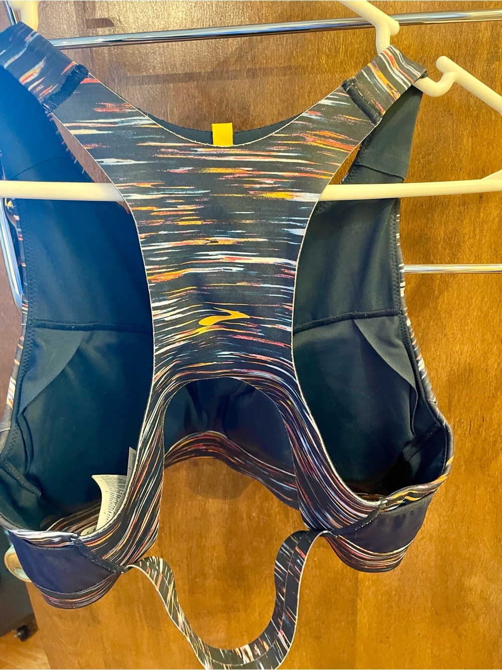 Brook’s Black Multi-Color Patterned Bra - Picture 2 of 4